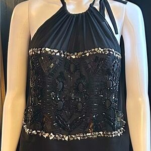 STUNNING  MAX MARA chiffon sleeveless blouse with gorgeous detailing in size 6